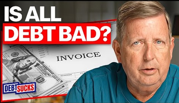 Bankruptcy attorney Benjamin R. Matthews next to text that reads, "Is all debt bad?"